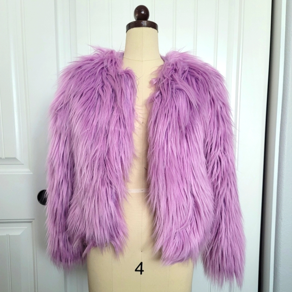 Faux Fur Lavendar Coat